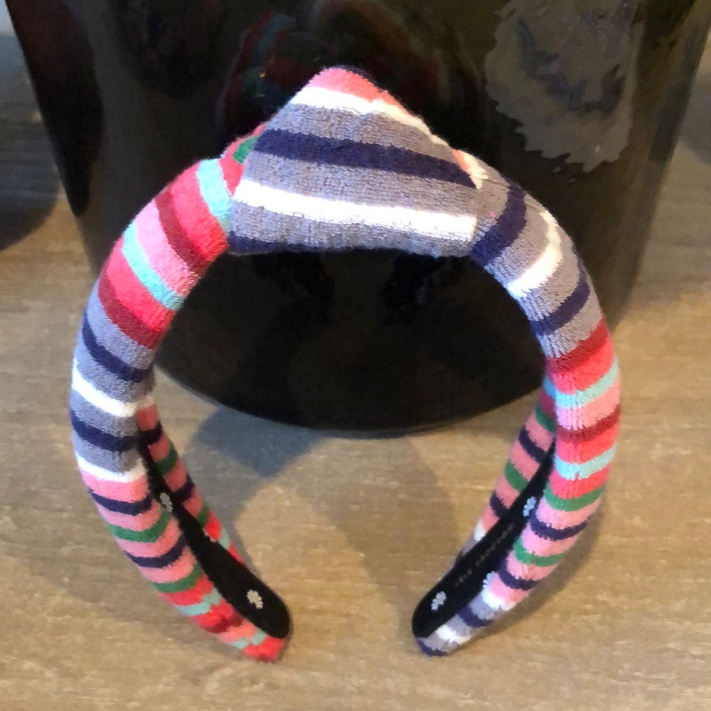 New Lele Sadoughi mixed stripe terry headband